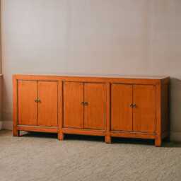 Graham and Green Leshan Orange Six Door Sideboard - thumbnail 3