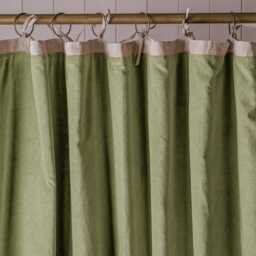 Graham and Green Thyme Velvet Curtain - 140 x 270cm - thumbnail 3