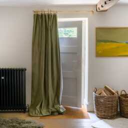 Graham and Green Thyme Velvet Curtain - 140 x 270cm - thumbnail 2