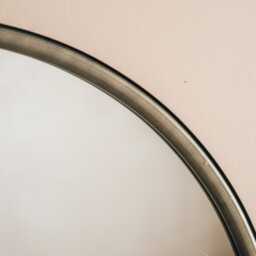 Graham and Green Grey Iron Round Wall Mirror - thumbnail 2