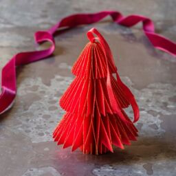 Graham and Green Hunter Green Christmas Tree Honeycomb Decoration - thumbnail 6