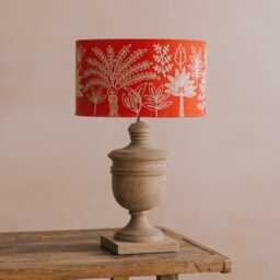 Graham and Green Coral Jungle Embroidered Drum Lampshade - 14 inch - thumbnail 2