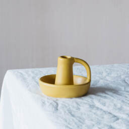 Graham and Green Yellow Curve Candle Holder - thumbnail 3