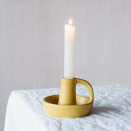 Graham and Green Yellow Curve Candle Holder