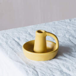Graham and Green Yellow Curve Candle Holder - thumbnail 2
