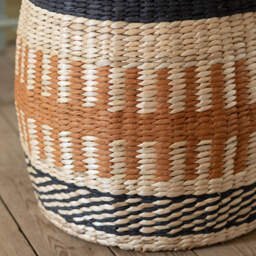 Graham and Green Set of Two Terracotta and Natural Baskets - thumbnail 3