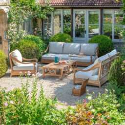 Graham and Green Wyatt Teak Wood Outdoor Armchair - thumbnail 3