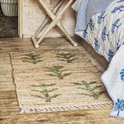 Graham and Green Sage Green Tree Rug - 120 x 60cm - thumbnail 1