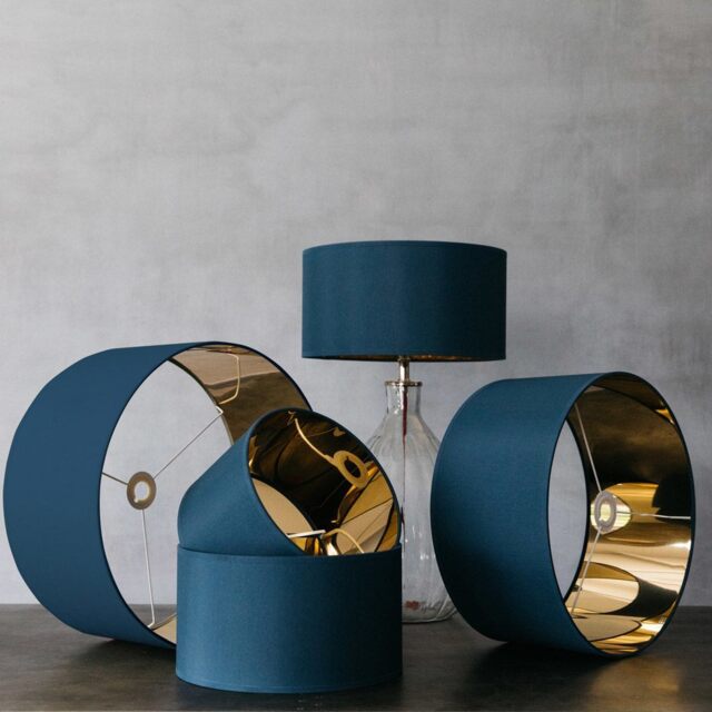 "Graham and Green Cadet Blue Lamp Shade 18"""