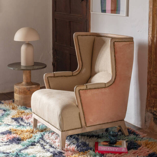 Graham and Green Valentin Rose Velvet Armchair - image 1