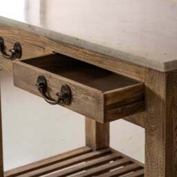 Graham and Green Aria Marble Kitchen Island - thumbnail 3