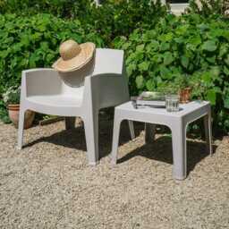 Graham and Green Hansen Grey Outdoor Chair - thumbnail 1