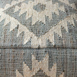 Graham and Green Haley Jute Kilim Pouffe - thumbnail 4