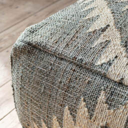 Graham and Green Haley Jute Kilim Pouffe - thumbnail 3