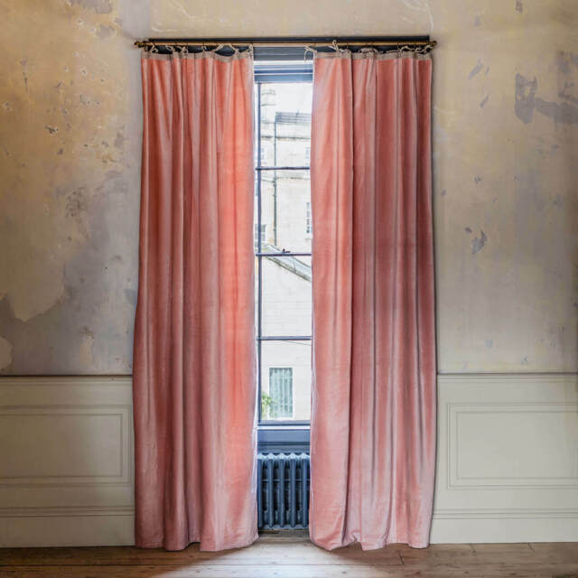 Graham and Green Velvet Single Curtains 140 x 228cm - image 1