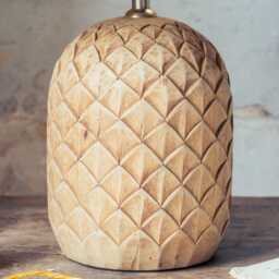 Graham and Green Wooden Carved Pineapple Table Lamp - thumbnail 4
