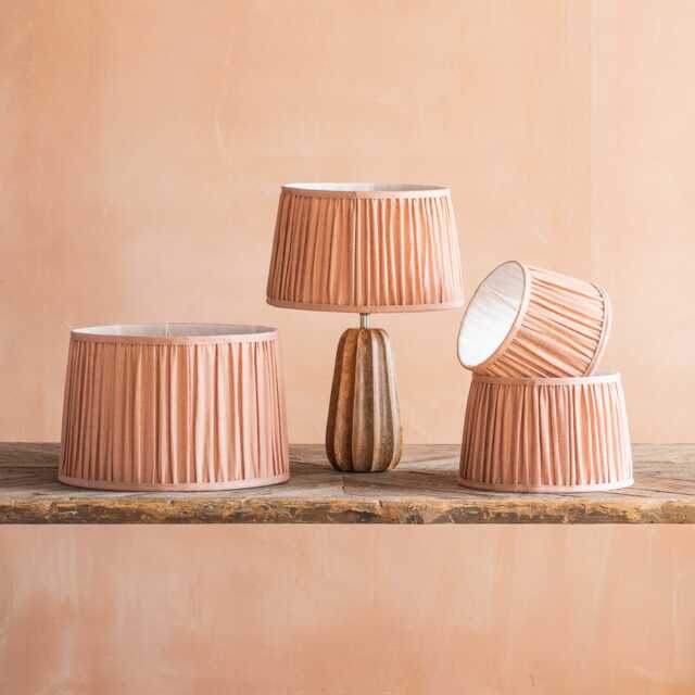 Graham and Green Dusty Pink Pleated Straight Empire Lampshade - 10 inch - image 1