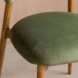 Graham and Green Beaufort Moss Green Velvet Dining Chair - thumbnail 4