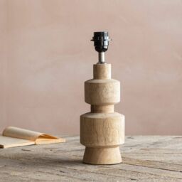 Graham and Green Leigh Wooden Table Lamp - thumbnail 2