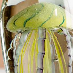 Graham and Green Oval Glass Tiger Jellyfish Paperweight - thumbnail 2