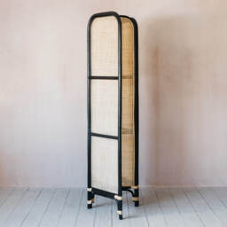 Graham and Green Black and Natural Rattan Screen - thumbnail 4