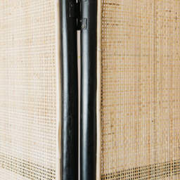 Graham and Green Black and Natural Rattan Screen - thumbnail 5