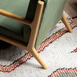 Graham and Green Ashton Moss Green Velvet Armchair - thumbnail 2