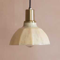 Graham and Green Cream Fluted Ceiling Light - thumbnail 1