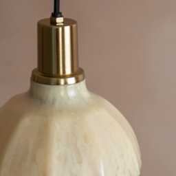 Graham and Green Cream Fluted Ceiling Light - thumbnail 3