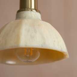Graham and Green Cream Fluted Ceiling Light - thumbnail 2