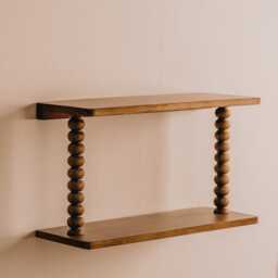Graham and Green Bobbin Narrow Double Wall Shelf - thumbnail 2