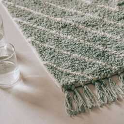 Graham and Green Sage & Natural Geometric Bath Mat - thumbnail 2