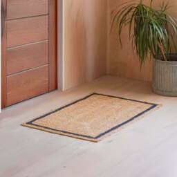 Graham and Green Sambourne Large Carbon Grey and Natural Jute Doormat