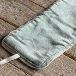 Graham and Green Set of Two Pale Sage Velvet Curtain Tie Backs - thumbnail 3