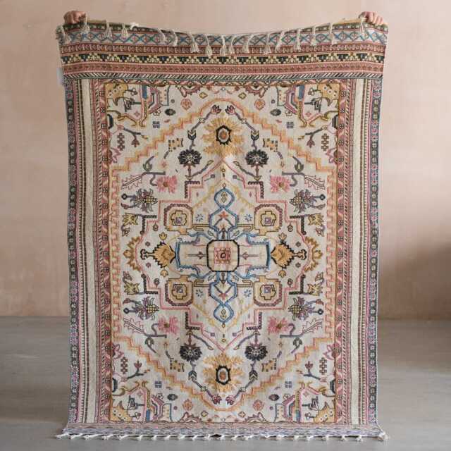 Graham and Green Aoife Cotton Embroidered Rug - 140 x 200cm - image 1