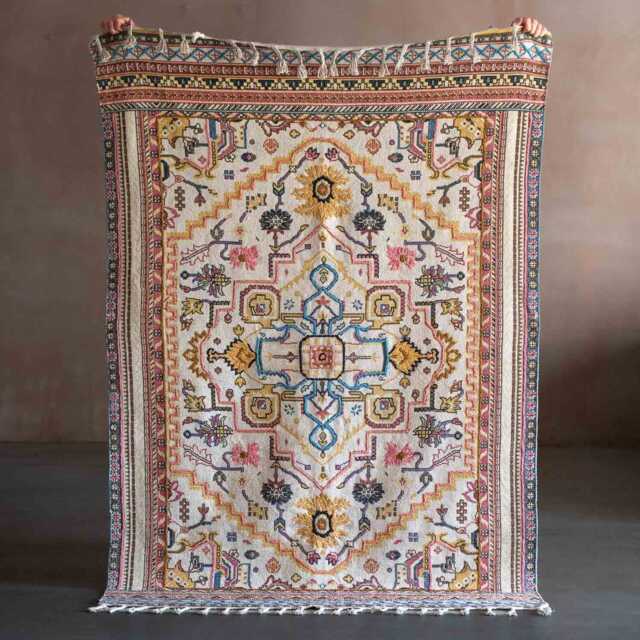 Graham and Green Aoife Cotton Embroidered Rug - 140 x 200cm - image 1