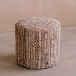 Graham and Green Gaia Chindi Round Pouffe - thumbnail 2