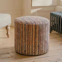 Graham and Green Gaia Chindi Round Pouffe
