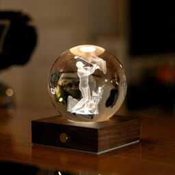 Graham and Green Golfer Crystal Ball Light - thumbnail 1