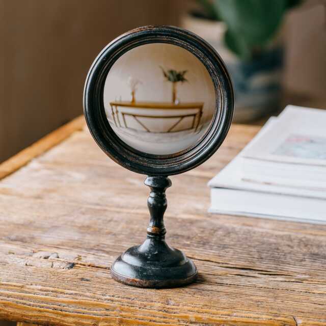 Graham and Green Round Convex Table Mirror - image 1