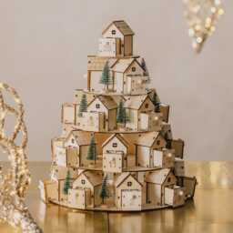 Graham and Green Tiered Village Advent Calendar - thumbnail 2