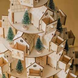 Graham and Green Tiered Village Advent Calendar - thumbnail 3