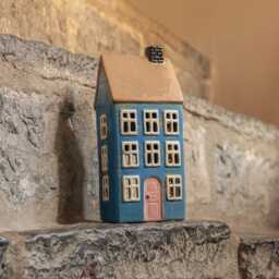 Graham and Green Ocean Blue Danish House Tealight Holder - thumbnail 5