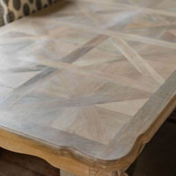 Graham and Green Constance Parquet Eight Seater Dining Table - thumbnail 4