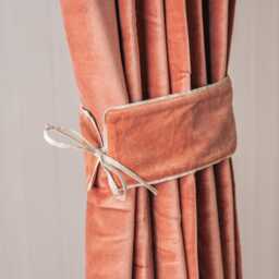 Graham and Green Set of Two Burnt Sienna Velvet Curtain Tie Backs
