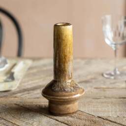 Graham and Green Felix Large Olive Ceramic Candle Holder - thumbnail 2