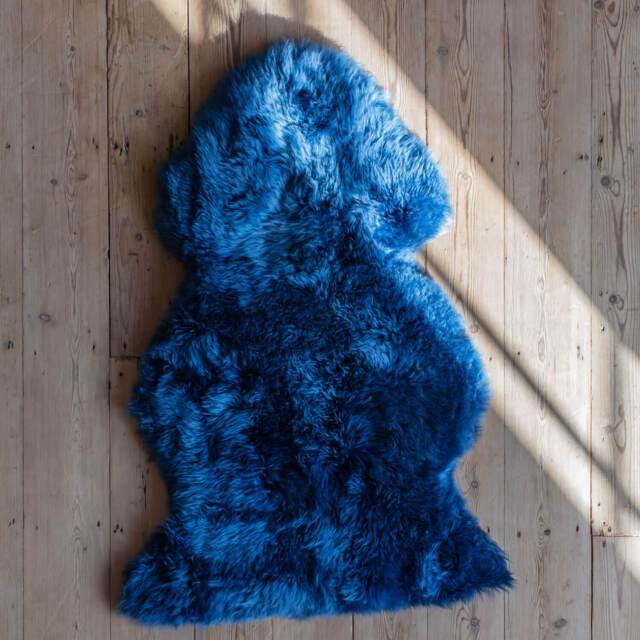 Graham and Green Cobalt Single Sheepskin - image 1