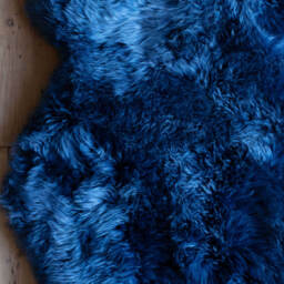 Graham and Green Cobalt Single Sheepskin - thumbnail 3