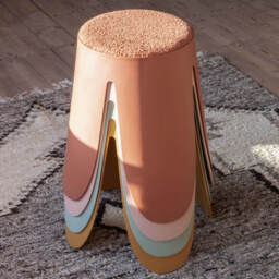 Graham and Green Mabel Burnt Orange Stool - thumbnail 2