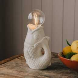 Graham and Green White Fish Table Lamp - thumbnail 1